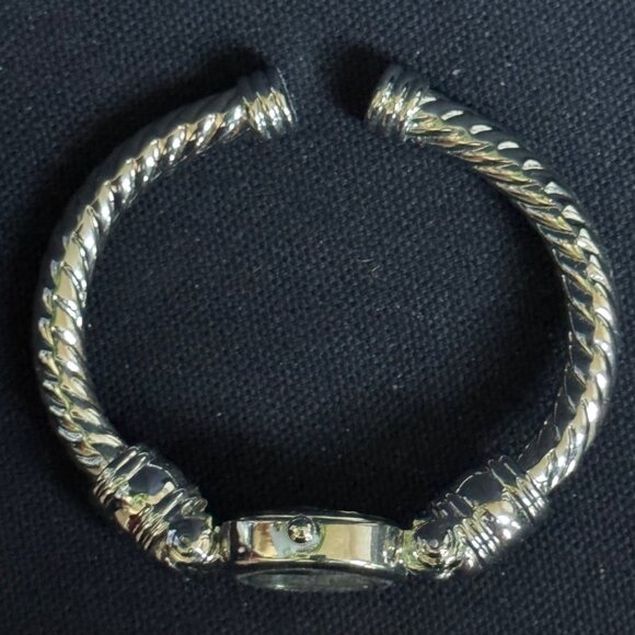 COTE D' AZUR Silver-Toned Jewelry Set Watch Necklace Earrings Clear Gemstones - Picture 9 of 16